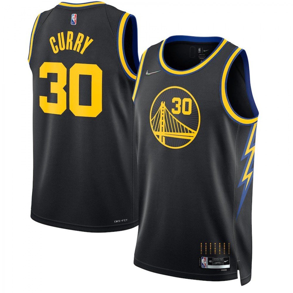 Men's Golden State Warriors Stephen Curry #30 Black 2021/22 Swingman Jersey - City Edition-Pro Kit Vault | Brand New 26/27 Sports Jerseys